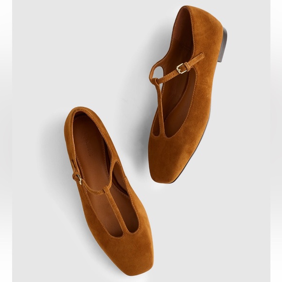 Madewell Shoes - Madewell The Mylie T Strap Flat in Suede